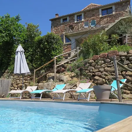 Villa Maison Cevenole Avec Vue Panoramique Payzac (Ardeche)
